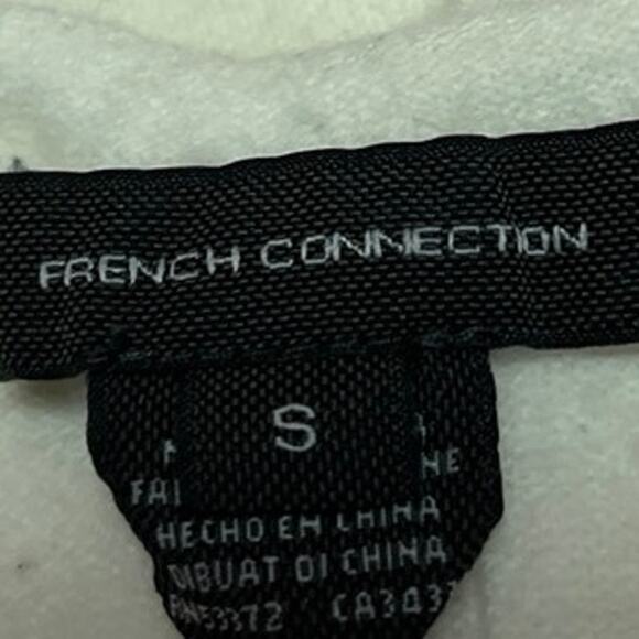 French Connection Women's White Knit Crewneck Long Sleeve Pullover Sweater Top S - Picture 3 of 4